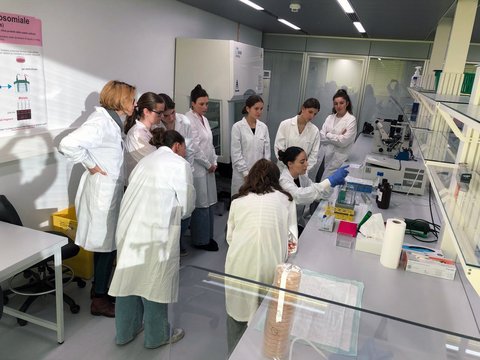 Wissenschaftliche Demonstration in einem Laborsetting